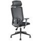 Офисное кресло Riva Chair A755 черная сетка, черная ткань