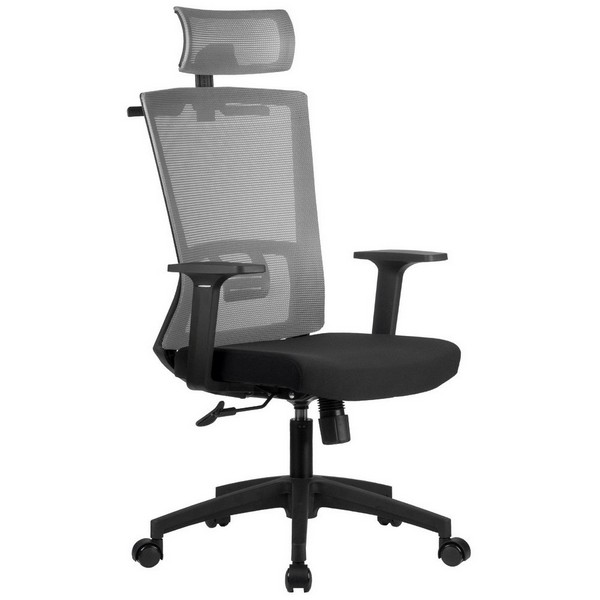 Кресло Riva Chair Link A926 серая сетка, черная ткань