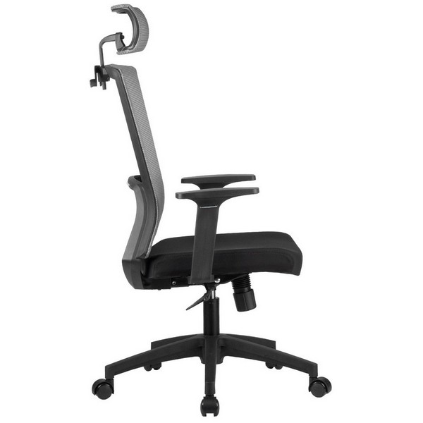 Кресло Riva Chair Link A926 серая сетка, черная ткань