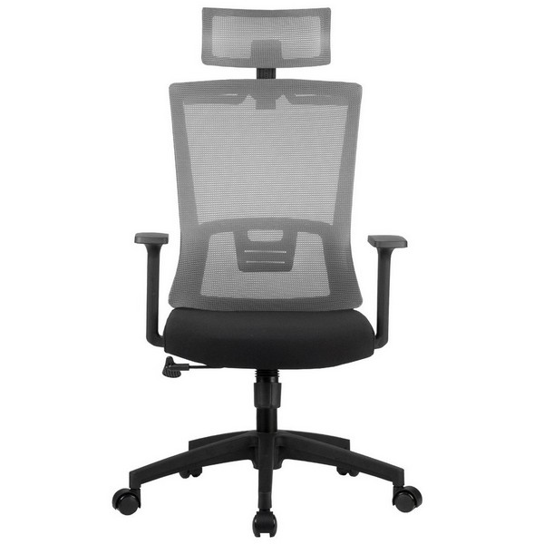 Кресло Riva Chair Link A926 серая сетка, черная ткань