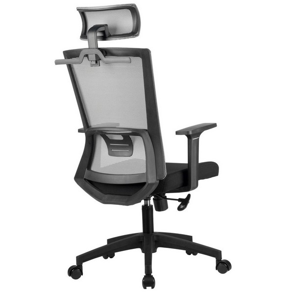 Кресло Riva Chair Link A926 серая сетка, черная ткань