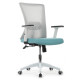 Офисное кресло Riva Chair B259Y-01 бирюзовая ткань, серая сетка