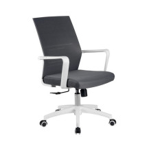 Офисное кресло Riva Chair B819 серая сетка, белый пластик