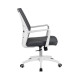 Офисное кресло Riva Chair B819 серая сетка, белый пластик