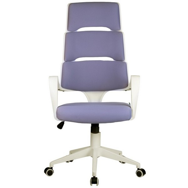 Офисное кресло Riva Chair Sakura лиловая ткань, белый пластик