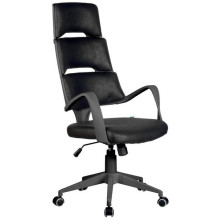 Офисное кресло Riva Chair Sakura черная ткань фьюжн, черный пластик