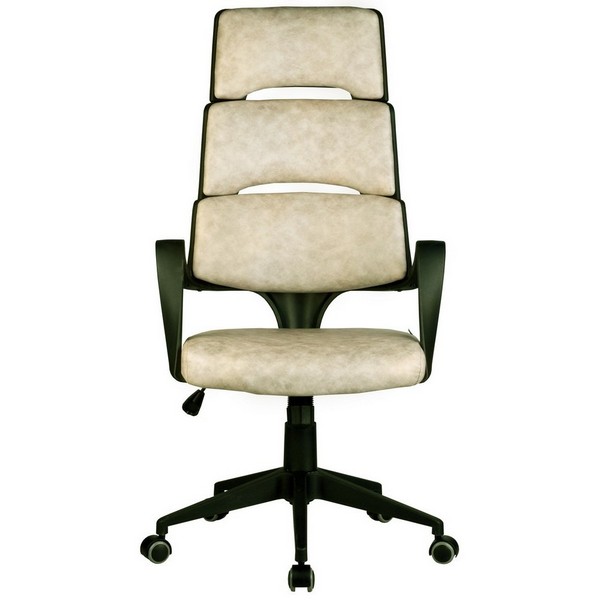 Офисное кресло Riva Chair Sakura пустыня сахара ткань фьюжн, черный пластик