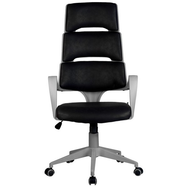 Офисное кресло Riva Chair Sakura черная ткань фьюжн, серый пластик