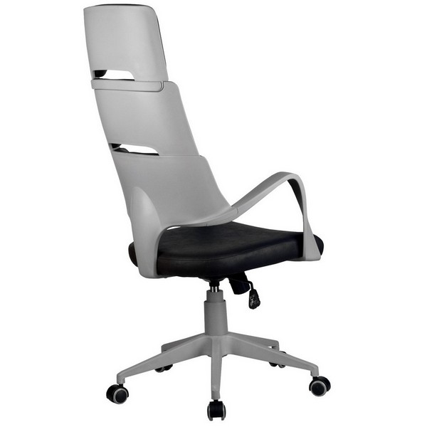 Офисное кресло Riva Chair Sakura черная ткань фьюжн, серый пластик