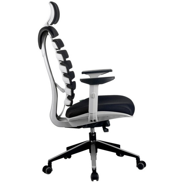 Офисное кресло Riva Chair Shark черная ткань, серый пластик