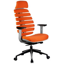 Офисное кресло Riva Chair Shark оранжевая ткань, серый пластик