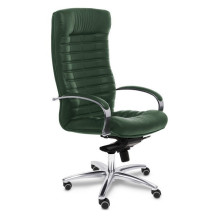 Кресло руководителя Orion Chrome A зеленая кожа