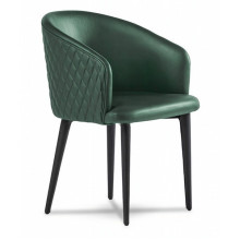 Конференц-кресло Ruan D metall зеленая кожа