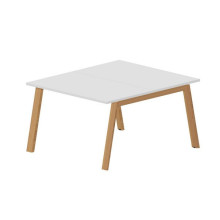 Cтол bench отдельный Artwood AW2TS127BLBH белый, бук опоры