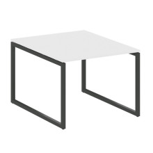 Переговорный стол, 1 столешница на О-образном м/к Metal System Quattro 4x4 40БО.ПРГ-1.1 белый, антрацит