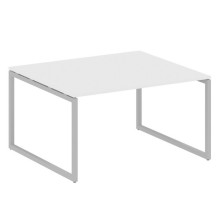 Переговорный стол, 1 столешница на О-образном м/к Metal System Quattro 4x4 40БО.ПРГ-1.3 белый, серый