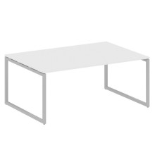 Переговорный стол, 1 столешница на О-образном м/к Metal System Quattro 4x4 40БО.ПРГ-1.5 белый, серый
