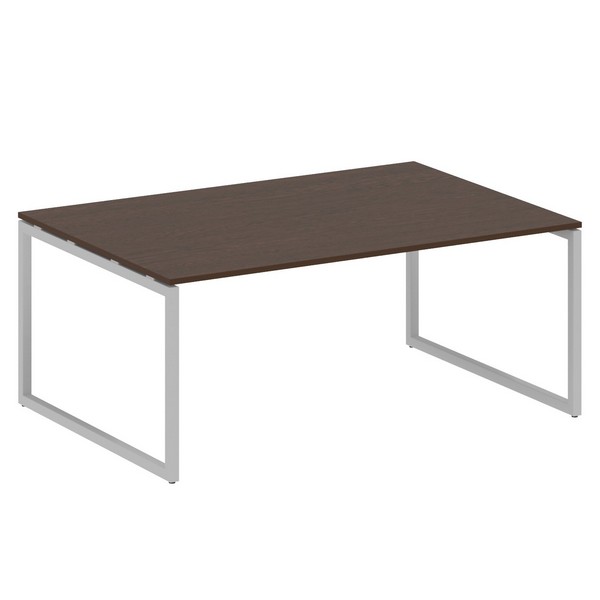 Переговорный стол, 1 столешница на О-образном м/к Metal System Quattro 4x4 40БО.ПРГ-1.5 венге цаво, серый