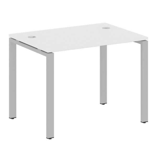 Стол письменный на П-образном м/к Metal System БП.СП-1 Белый/серый