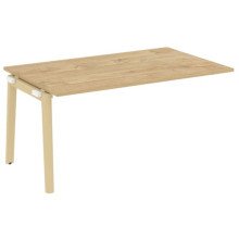 Проходной наборный элемент переговорного стола, опоры - массив дерева Onix Wood OW.NPRG-4 тиквуд светлый, дуб светлый