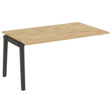 Проходной наборный элемент переговорного стола, опоры - массив дерева Onix Wood OW.NPRG-4 тиквуд светлый, дуб темный