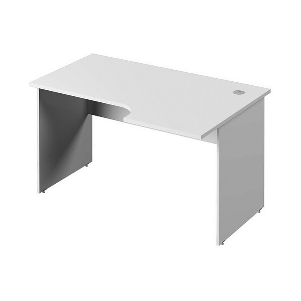 Стол письменный эргономичный, правый Public Comfort С-34пр белый