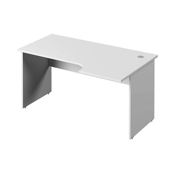 Стол письменный эргономичный, правый Public Comfort С-35пр белый
